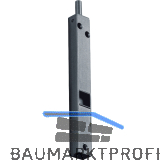 Kantenriegel U-Geh�use mit Griffschieber eckig, 100 x 14 x 11 mm, vernickelt