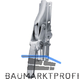 Tortreibriegel aufliegend sperrbar, 10 x 10 mm, Hub 23 mm, Stahl hell verzinkt