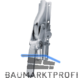 Tortreibriegel aufliegend sperrbar, 16 x 16 mm, Hub 30 mm, Stahl hell verzinkt