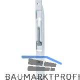 T�rkantriegel U-Geh�use mit Klapphebel. 200 x 18 x 17 mm, Hub 14,verzinkt silber