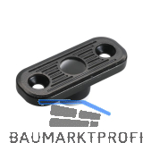 Stangenf�hrung f. Holzt�ren C= 20 x 50 mm, schwarz beschichtet