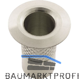 Bodenb�chse ohne Verschluss, 10 mm, Messing vernickelt