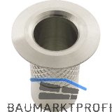 Bodenb�chse ohne Verschluss, 12 mm, Messing vernickelt