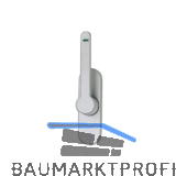 T�rtreibriegel aufliegend Pfeil, rund, links, Hub 25 mm, silber eloxiert