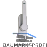 T�rtreibriegel aufliegend Pfeil, rund, rechts, Hub 25 mm, silber eloxiert