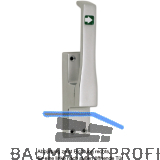 T�rtreibriegel aufliegend Pfeil, eckig, rechts, Hub 23 mm, silber eloxiert