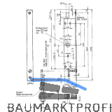 BKS Fluchtt�r-Umlenkschloss 1798, DM 35, Stulp 295 x 24 mm eckig, Edelstahl