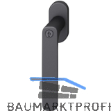 FSB Fenstergriff 34 1289 81415 abschlie�bar ovale Rosette,Aluminium schwarz matt