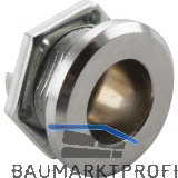 Blechmontagezylinder Geh�use ohne Einsatz, 30 x 22 mm, Zinkdruckguss verchromt