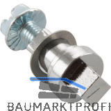 Einsatz f�r Blechmontagezylinder Vierkant 8mm,L�nge 25mm,Zinkdruckguss verchromt