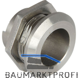 Blechmontagezylinder Geh�use ohne Einsatz, 28 x 22 mm, Edelstahl