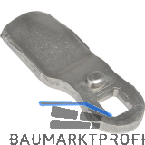 Sperrnase pos. gekr�pft f�r Blechmontagezylinder, 45 x 19mm,Ma� H 22mm,Edelstahl