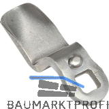 Sperrnase pos. gekr�pft f�r Blechmontagezylinder, 45 x 19mm,Ma� H 30mm,Edelstahl