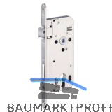 WG Einstemmschloss 421 RK, PZW, links, DM 50, Stahl verzinkt silberf�rbig