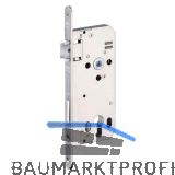 WG Einstemmschloss 421 RK, PZW, rechts, DM 50, Stahl verzinkt silberf�rbig