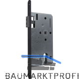 KFV Magnetfallenschloss 116 1/2, PZW 72mm, Stulp rund,Edelstahl schwarz lackiert