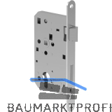 ECO Einstemmschloss GBS 81 RZW, rechts, Dorn 65, Rundstulp 24 mm, Edelstahl