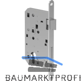ECO Fluchtt�rschloss GBS 92 1-flg. Funktion E, Rundstulp 24,RZ 65 rechts
