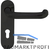 BKS Dr�ckerlochteil B 72110 mit Kurzschild PZ 72 mm, f�r au�en rund, schwarz