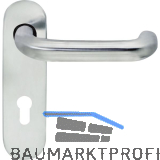 BKS Dr�ckerlochteil B 72110 mit Kurzschild PZ 72 mm, f�r au�en rund, silber