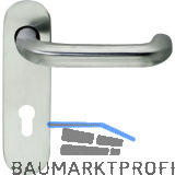 BKS Dr�ckerlochteil B 72110 mit Kurzschild PZ 72 mm, f�r au�en rund, Edelstahl