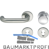 ECO Wechselgarnitur D 110/R mit Rosette PZ, TS 40-66 mm, silber eloxiert