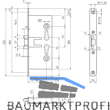 BMH Fluchtt�rschloss 1759, DM 65, Stahl verzinkt