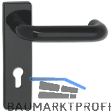 FS-Dr�ckergarnitur U-Form - auf Kurzschild PZ 72, TS 44-66 mm, schwarz