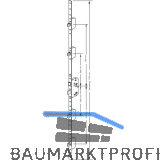 GU MFV-Schloss Secury MR4 DIN, DM 65,Stulp 1750 x 20 x 2,5mm,eckig,silberf�rbig