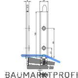 GU Anschlusseinheit Falzhebelgetriebe,Secury Automatic 130 Nut 10,LI, oben/unten