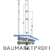 Anschlusseinheit Falzhebelgetriebe, Secury Automatic 270 Nut 10,links, oben