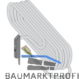 Kabel�bergang Rahmenteil STV-K� T1 f�r externes Netzteil inkl. 4 m Kabel