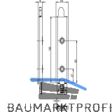 GU Anschlusseinheit Falzhebelgetriebe, Secury Automatic 130 Nut10,RE,oben/unten