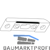 GU T�rkantriegel m. Schlie�blech und Buchse f. Stulpbreite 20 mm, silberf�rbig