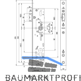 BKS Fluchtt�rschloss 1910 1-flg. selbstverriegelnd, eckig,DM 35,Edelstahl