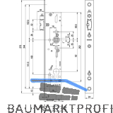 BKS Fluchtt�rschloss 1911 2-flg. selbstverriegelnd, eckig,DM 45, Edelstahl