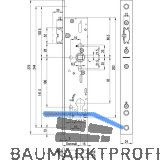 BKS Fluchtt�rschloss 1917 2-flg. selbstverriegelnd, eckig, DM 45,Edelstahl