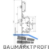 Fluchtt�r-Mehrfachverriegelung 2169 2-flg. Funktion E, links, rund, Edelstahl