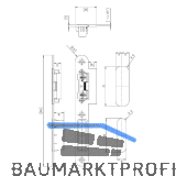 KFV Lappenschlie�blech 8050 mit AT-St�ck 115, 204 x 24 x 3mm, links, Edelstahl