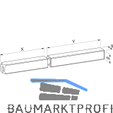 ECO Dr�ckerstift geteilt, Vierkant 9 mm, 50/55