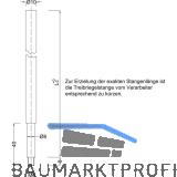 BMH Treibriegelstange 1100, 1195 mm, f�r unten, Stahl verzinkt