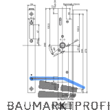 BKS Fluchtt�rtreibriegel 1990, DM 45, Stulp 270 x 24 x 3 mm eckig, Edelstahl