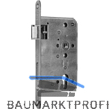 BMH Fluchtt�rschloss 1028 PZ, links, DM 65,Stulp 20mm,Edelstahl, B einw�rts