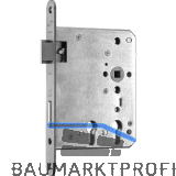 BMH Fluchtt�rschloss 1019 PZW f�r 2 Profilzylinder, links, DM 32/65, Edelstahl