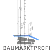 KFV MFV-Schloss BS 2300 DIN, DM 45, U-Stulp 24 x 6,3 mm, silber verzinkt