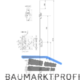 KFV MFV-Schloss BS 3700 DIN, DM 55,Stulp 2170 x 20 x 3 mm, eckig, verz. silber