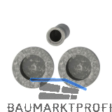 HOPPE Schiebet�rmuschel Set M471, runde Rosette BL, Messing silber antik