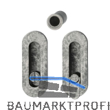 HOPPE Schiebet�rmuschel Set M472 - WC, ovale Rosette, Messing silber antik