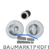 HOPPE Schiebet�rmuschel Set M471, runde Rosette WC, Messing verchromt satiniert