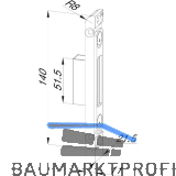 WINKHAUS Schlie�blech f. Schwenkriegel zu STV F16/20 M4, verzinkt silberf�rbig